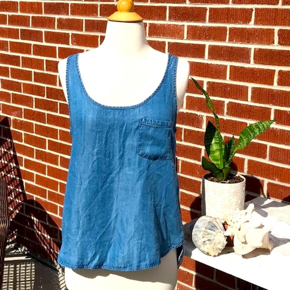 NWT Life in Progress Sleeveless Denim Top